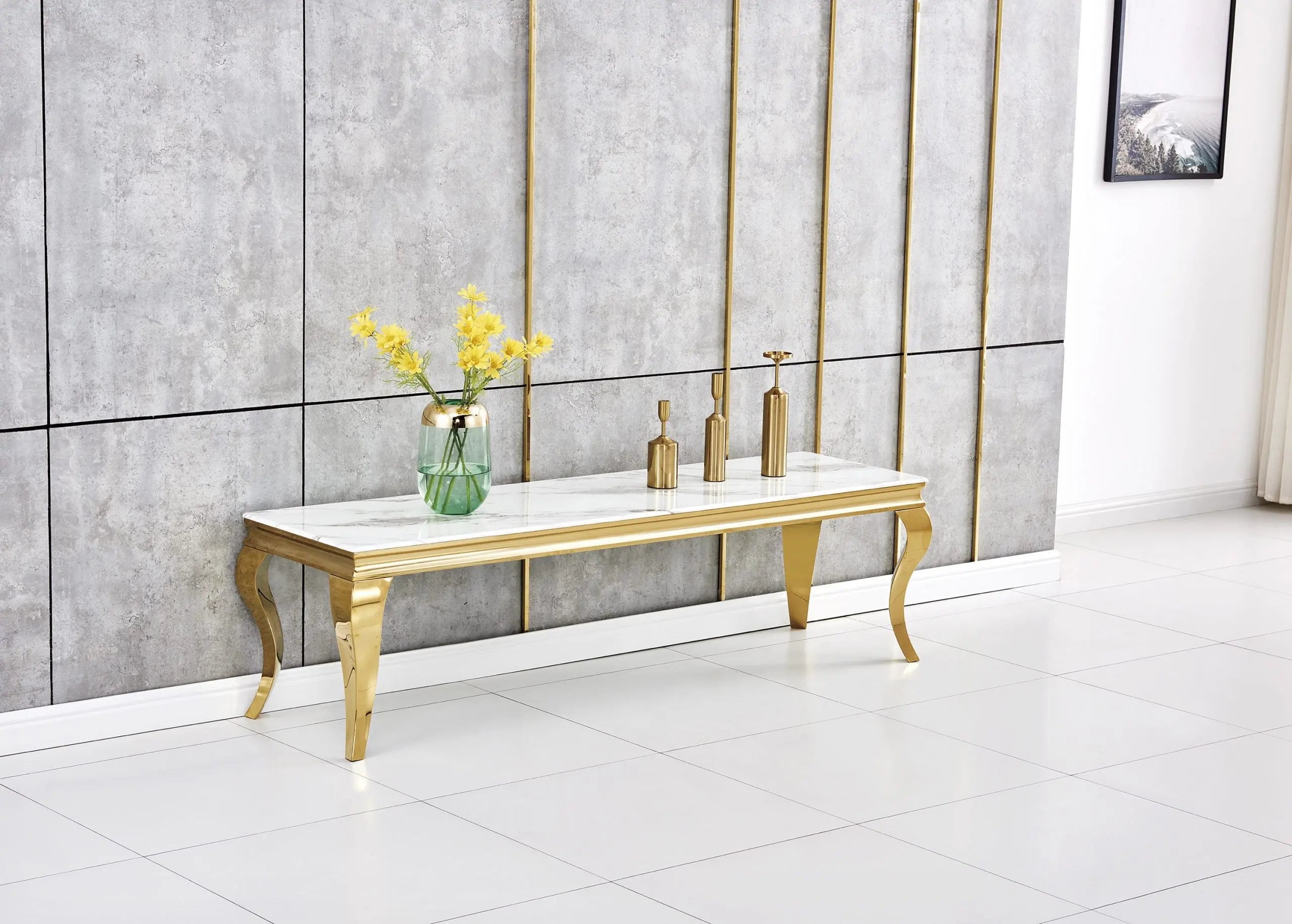 Meuble TV BAROQUE en marbre blanc ACCESS MEUBLE