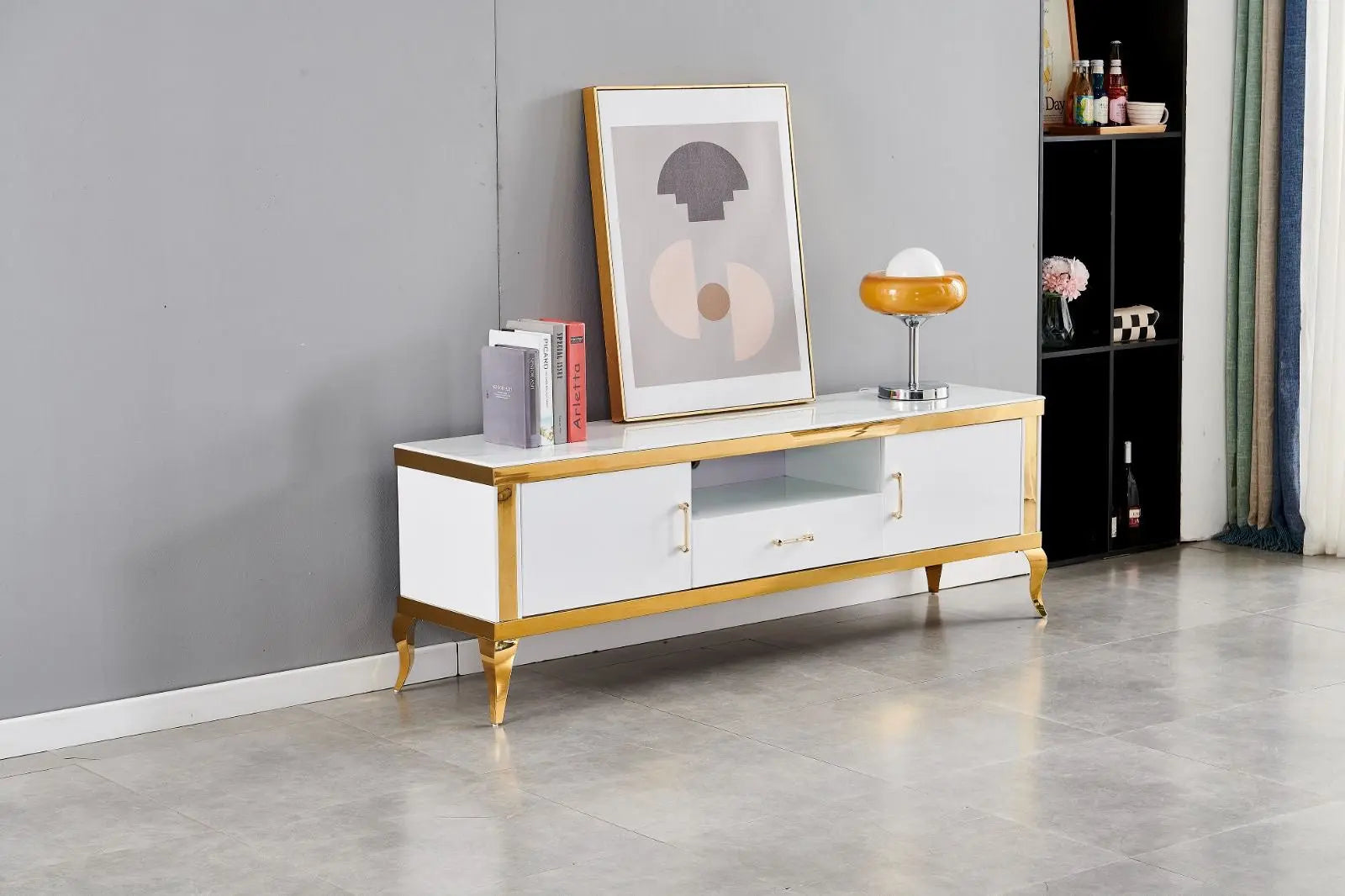 Meuble TV BAROQUE avec rangement en marbre ACCESS MEUBLE