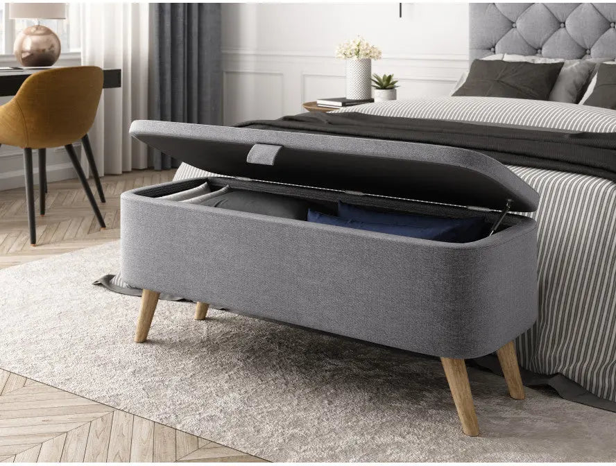 POLKA - Bout de lit avec rangement en tissu ACCESS MEUBLE