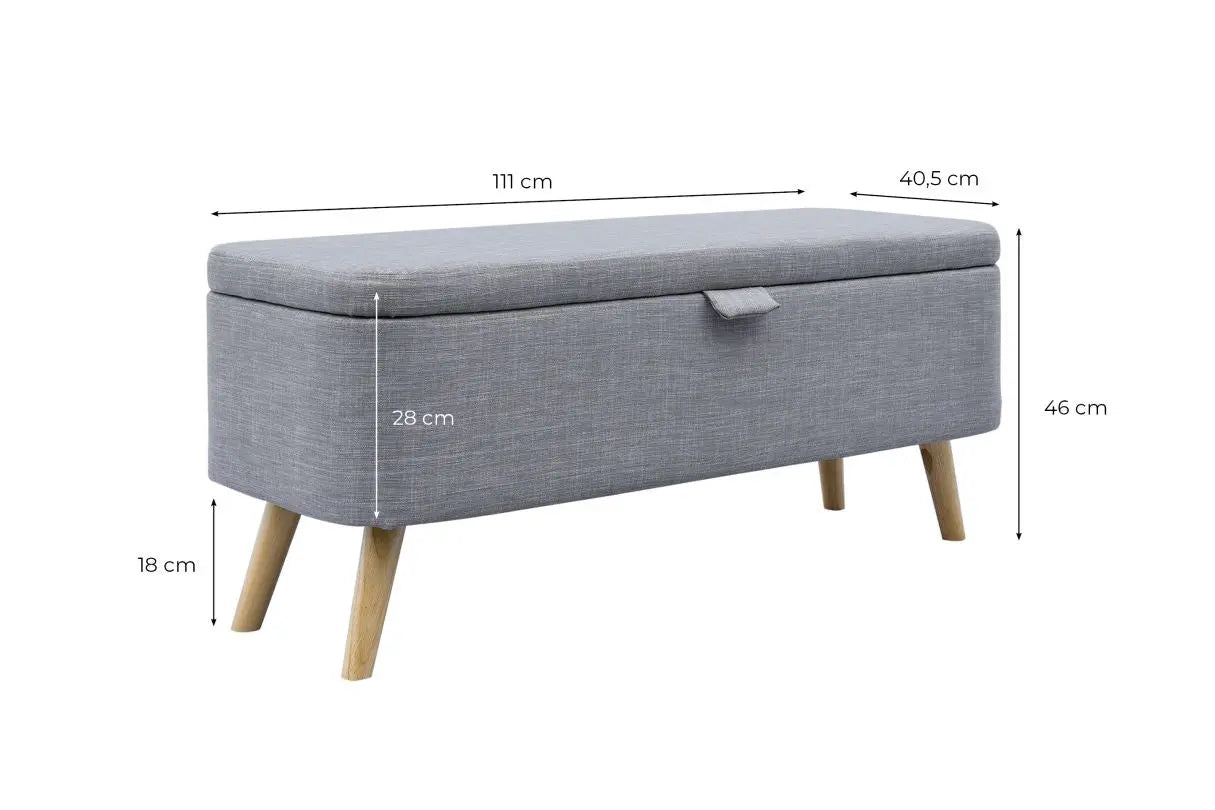 POLKA - Bout de lit avec rangement en tissu ACCESS MEUBLE