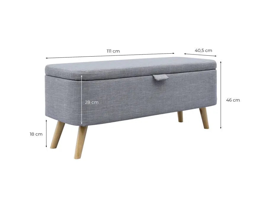 POLKA - Bout de lit avec rangement en tissu ACCESS MEUBLE