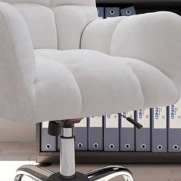 Chaise de bureau lin pivotante rembourrée en coton ACCESS MEUBLE