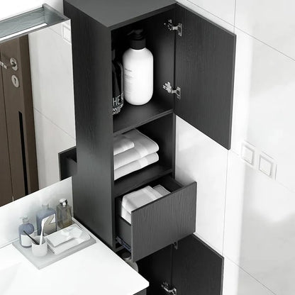 Meuble de salle de bain moderne avec tiroirs Armoire murale avec portes avec étagère ACCESS MEUBLE