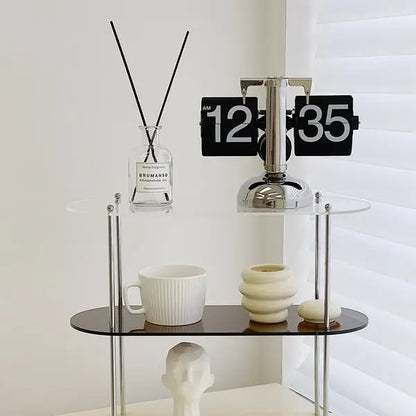 Horloge à rabat moderne en argent, horloge de table réglable en acier inoxydable, décoration d'intérieur ACCESS MEUBLE