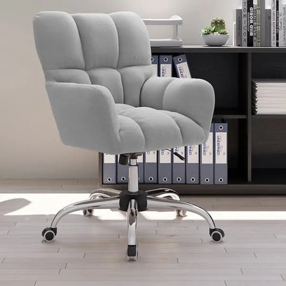 Chaise de bureau lin pivotante rembourrée en coton ACCESS MEUBLE