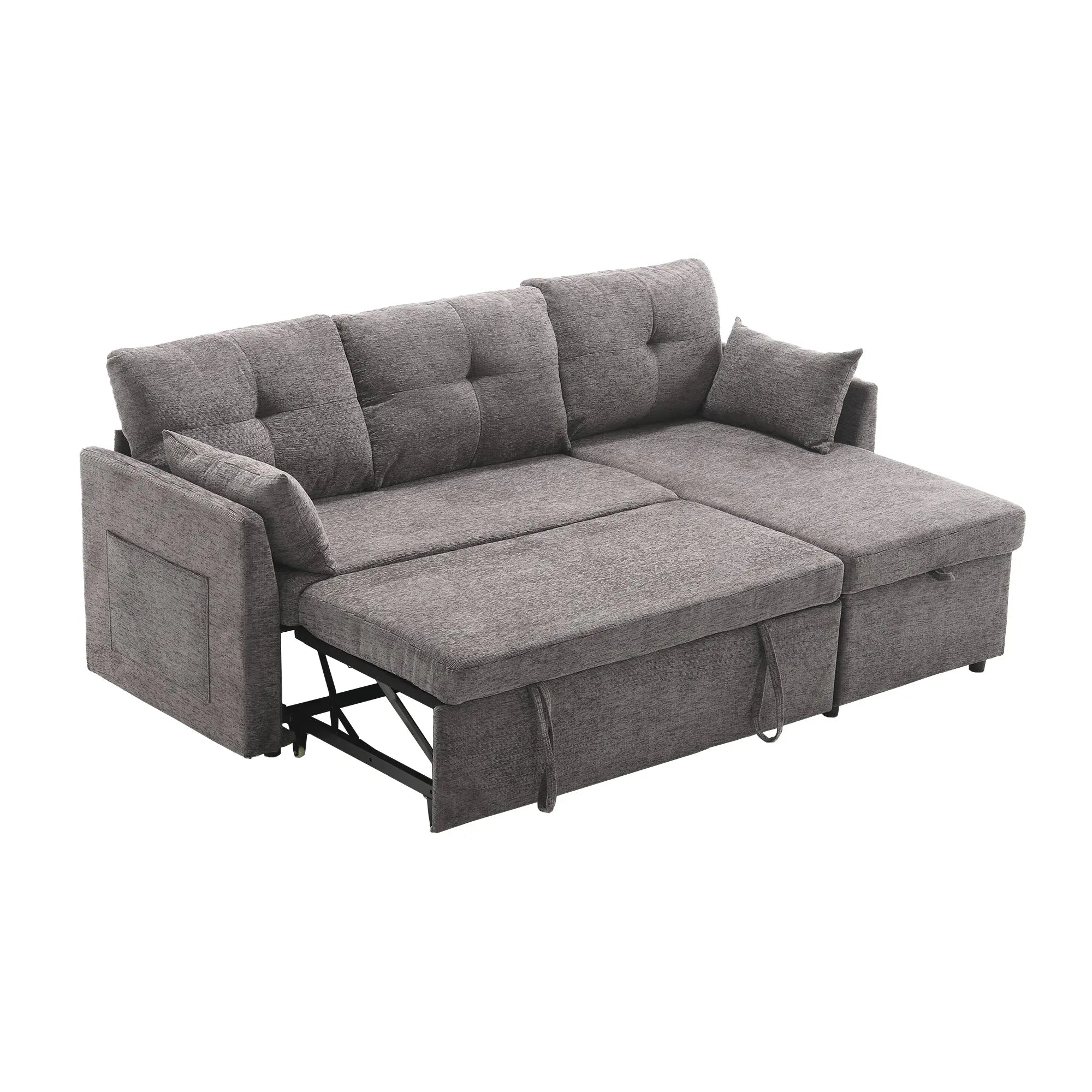 Canapé d'angle Lounna en velours convertible ACCESS MEUBLE