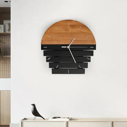 Horloge murale en bois abstrait rustique pour salon, maison, décoration artistique ACCESS MEUBLE