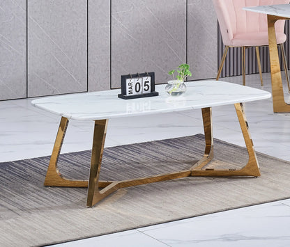 Table basse GOSSIP en marbre blanc ACCESS MEUBLE