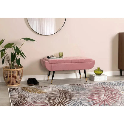 Banquette de chevet en velours rose ACCESS MEUBLE