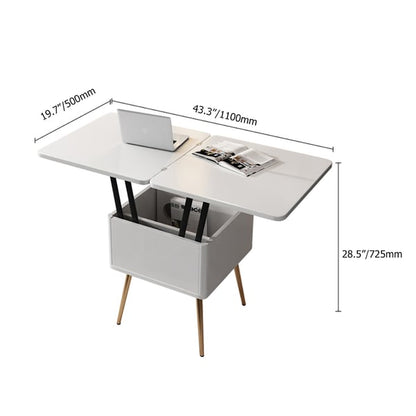 Table basse blanc relevable avec rangement ACCESS MEUBLE