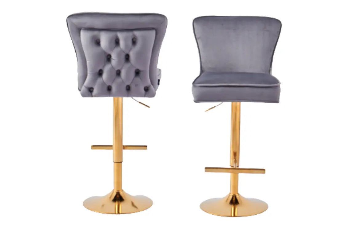 Tabouret de bar GABRIELLE en velours ACCESS MEUBLE