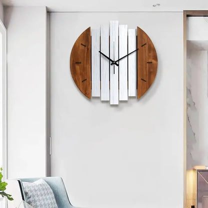 Horloge murale en bois abstrait rustique pour salon, maison, décoration artistique ACCESS MEUBLE