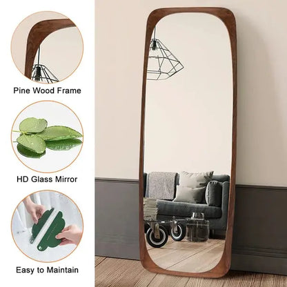 Grand miroir en bois avec cadre en noyer ACCESS MEUBLE