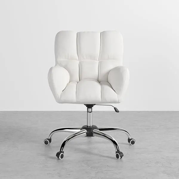 Chaise de bureau lin pivotante rembourrée en coton ACCESS MEUBLE