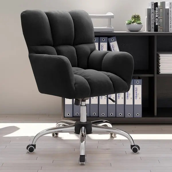 Chaise de bureau lin pivotante rembourrée en coton ACCESS MEUBLE