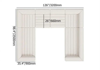 Canapé modulaire blanc 4 places ACCESS MEUBLE