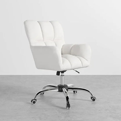 Chaise de bureau lin pivotante rembourrée en coton ACCESS MEUBLE