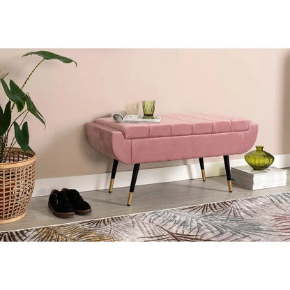 Banquette de chevet en velours rose ACCESS MEUBLE