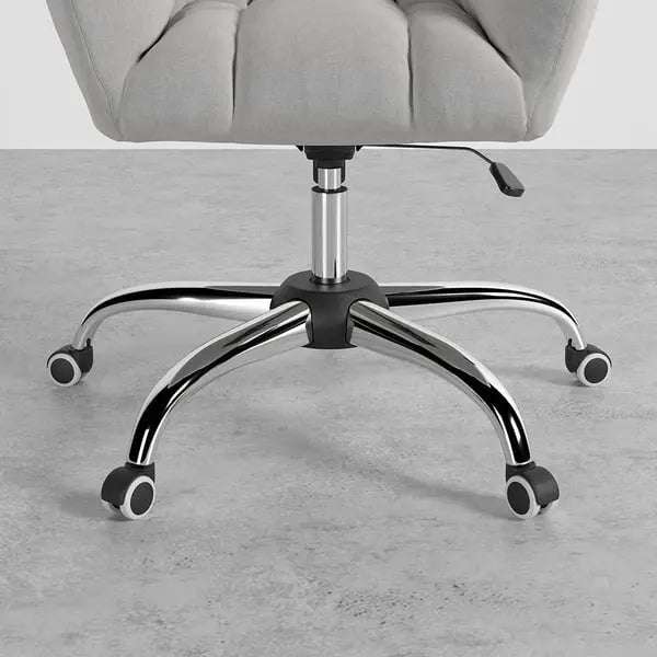 Chaise de bureau lin pivotante rembourrée en coton ACCESS MEUBLE