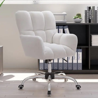 Chaise de bureau lin pivotante rembourrée en coton ACCESS MEUBLE