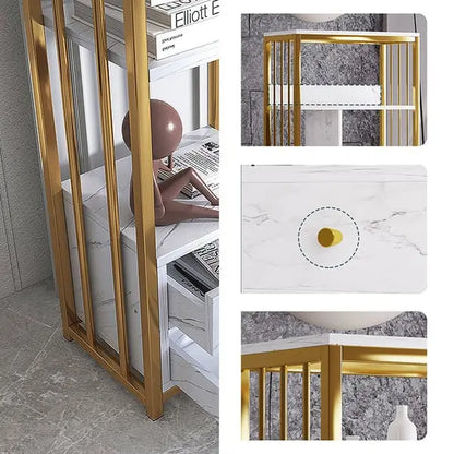 Vitrine blanche avec armoire de rangement ACCESS MEUBLE