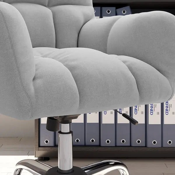 Chaise de bureau lin pivotante rembourrée en coton ACCESS MEUBLE