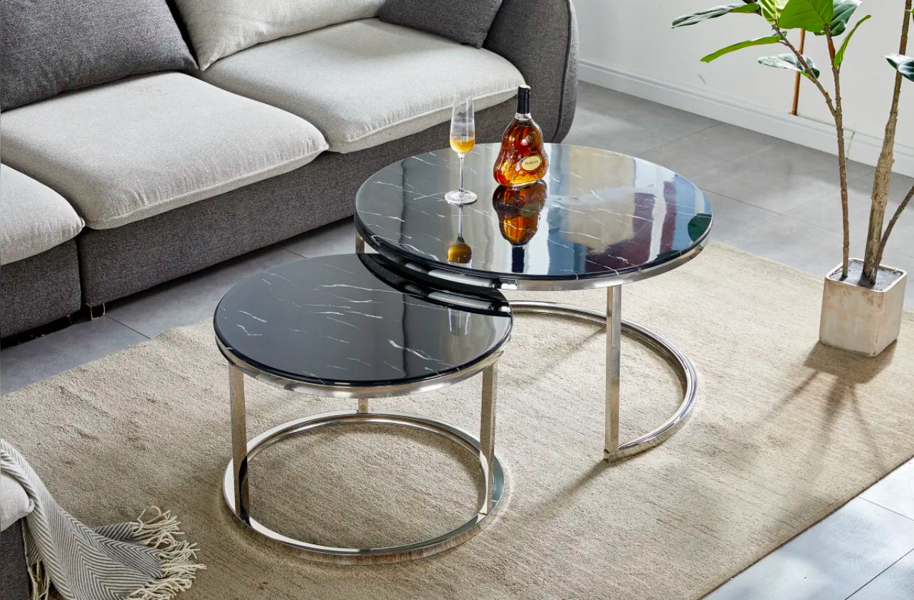 Table basse gigogne en metal