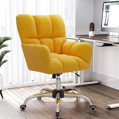 Chaise de bureau lin pivotante rembourrée en coton ACCESS MEUBLE