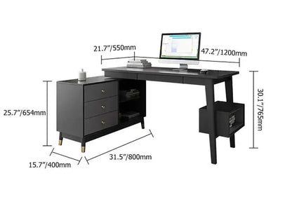 Ultic bureau réversible avec tiroirs et étagère ACCESS MEUBLE