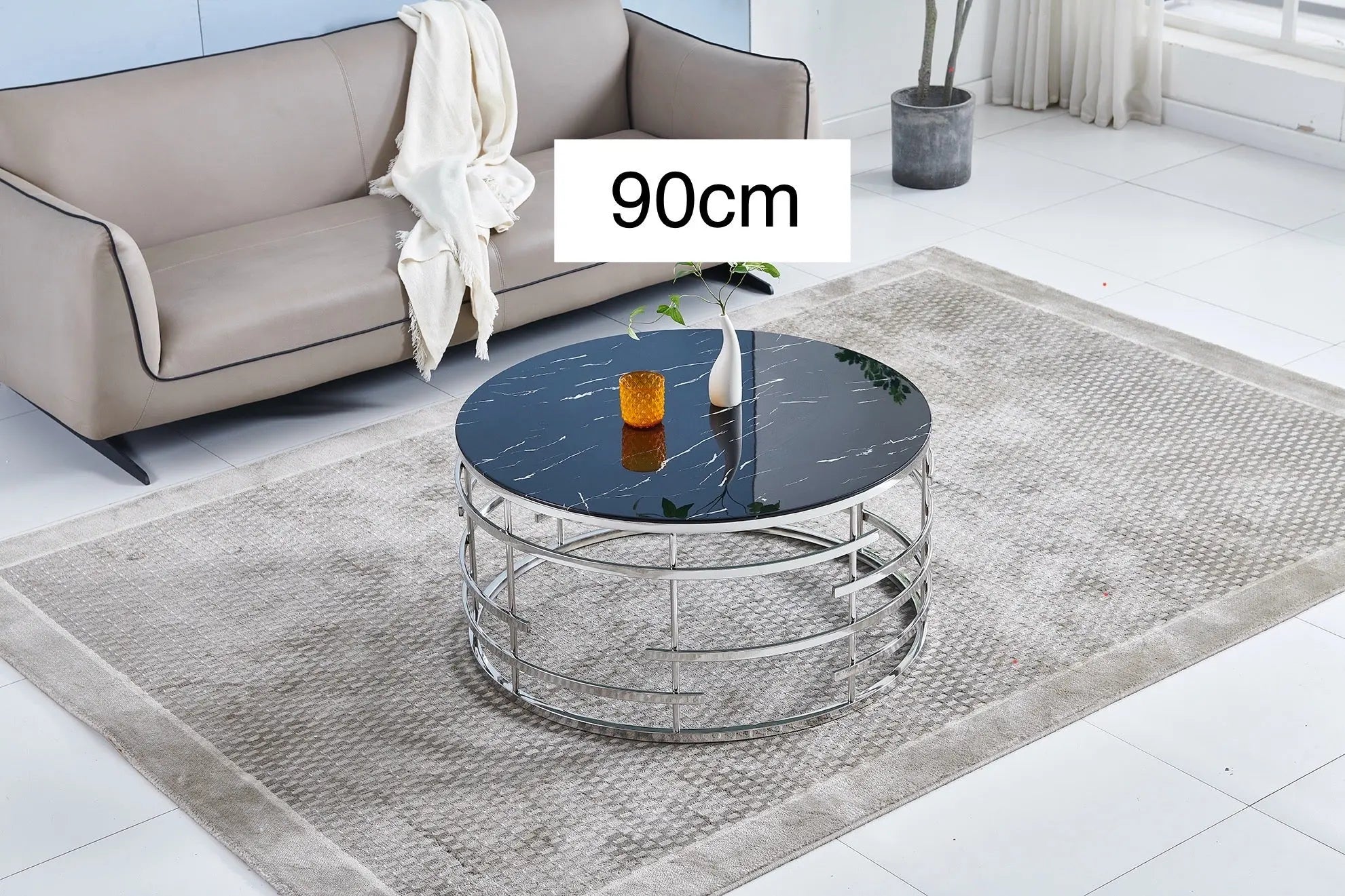 Table basse MONACO en acier inoxydable ACCESS MEUBLE