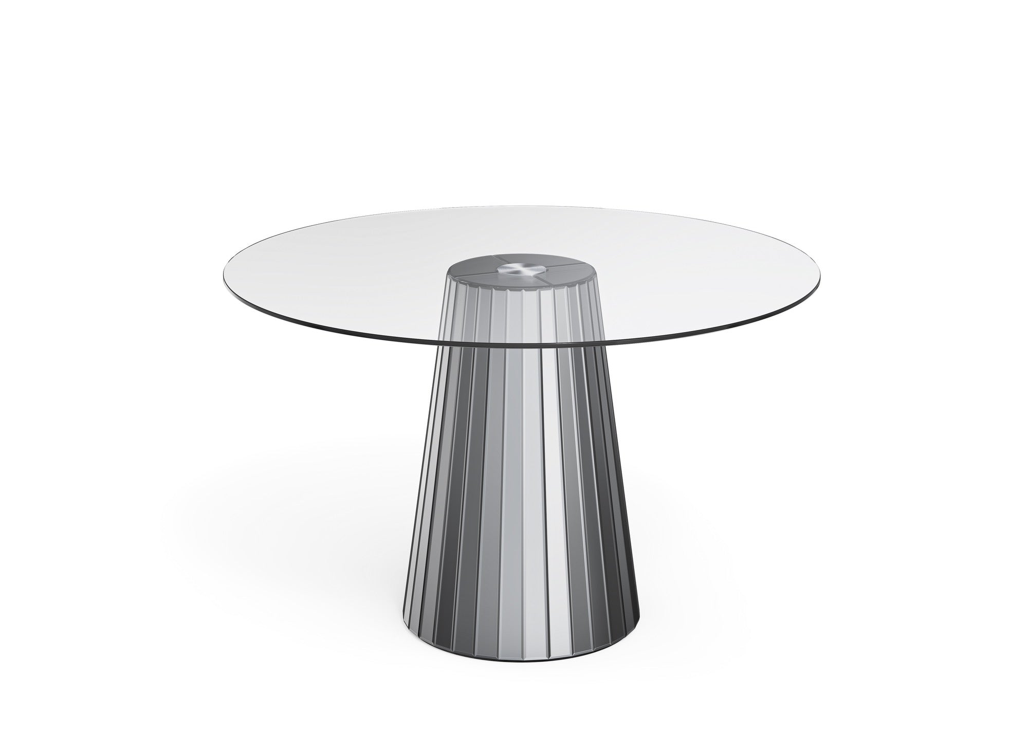 Table Disco en miroir avec plateau transparent