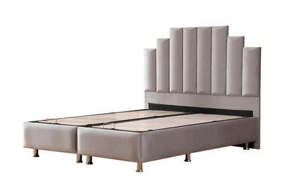 Lit Coffre NATURA en velour ACCESS MEUBLE