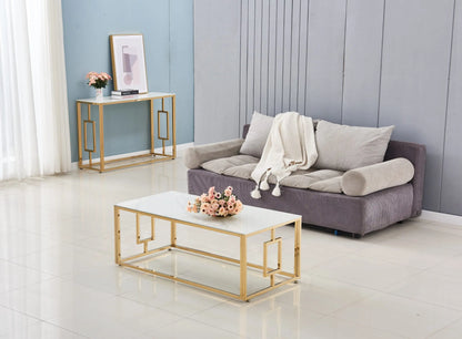 Table basse SOPHIE gold marbre blanc ACCESS MEUBLE