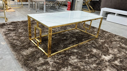 Table basse SOPHIE gold marbre blanc ACCESS MEUBLE