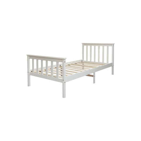 LIT EBATNA EN BOIS BLANC 90x190cm ACCESS MEUBLE