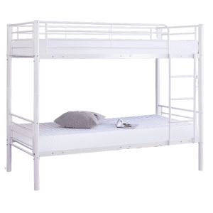 LIT SUPERPOSE SEPARABLE EN METAL LUNA BLANC 90x190 + 90x190cm ACCESS MEUBLE