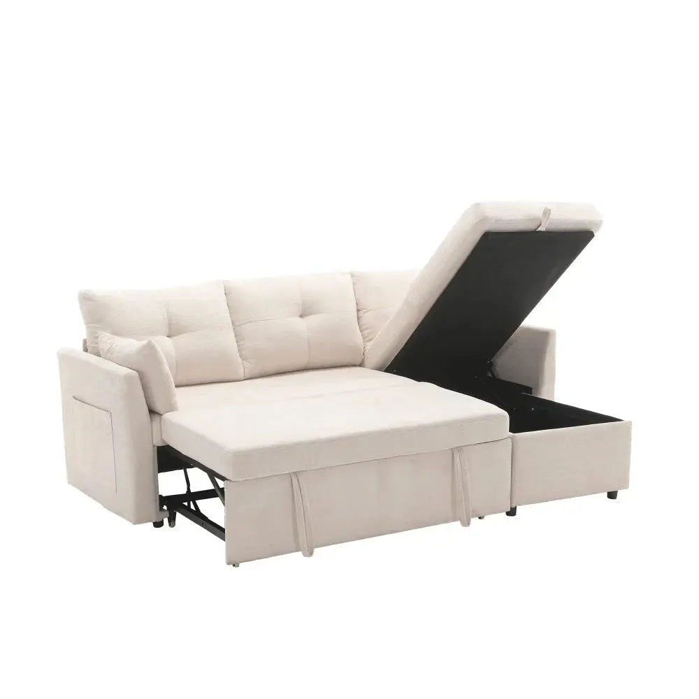 Canapé d'angle Lounna en velours convertible ACCESS MEUBLE