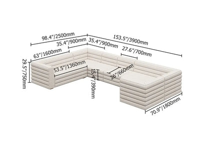 Canapé modulaire blanc 4 places ACCESS MEUBLE