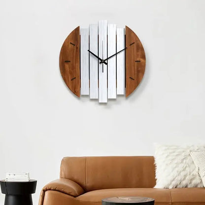 Horloge murale en bois abstrait rustique pour salon, maison, décoration artistique ACCESS MEUBLE