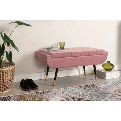 Banquette de chevet en velours rose ACCESS MEUBLE