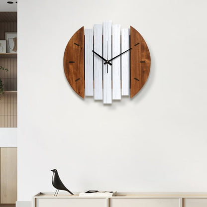 Horloge murale en bois abstrait rustique pour salon, maison, décoration artistique ACCESS MEUBLE