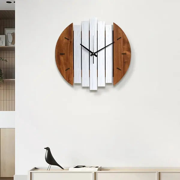 Horloge murale en bois abstrait rustique pour salon, maison, décoration artistique ACCESS MEUBLE