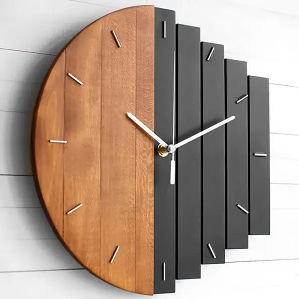 Horloge murale en bois abstrait rustique pour salon, maison, décoration artistique ACCESS MEUBLE