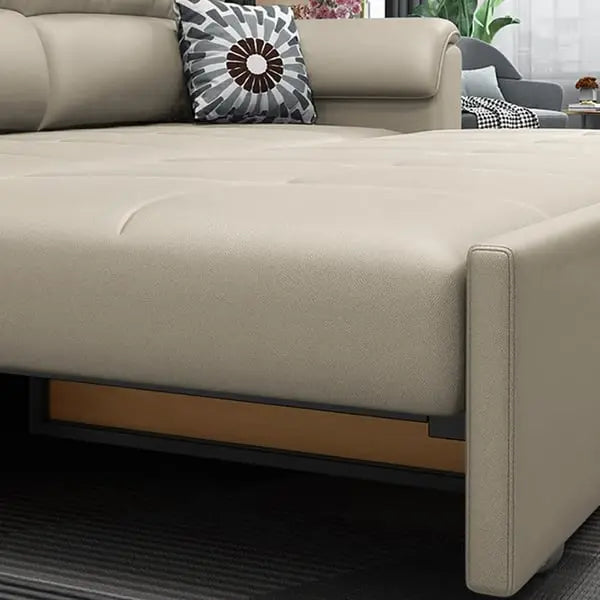 Canapé-lit convertible beige avec rangement et poches ACCESS MEUBLE