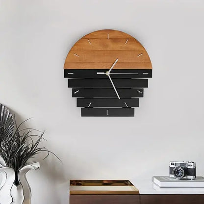 Horloge murale en bois abstrait rustique pour salon, maison, décoration artistique ACCESS MEUBLE