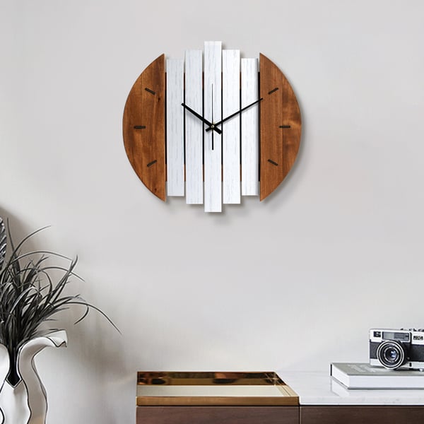 Horloge murale en bois abstrait rustique pour salon, maison, décoration artistique ACCESS MEUBLE