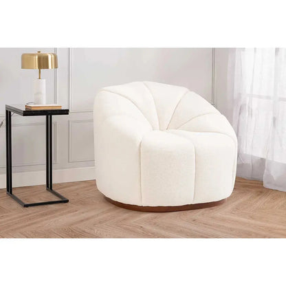 Fauteuil blanc avec pieds en bois ACCESS MEUBLE