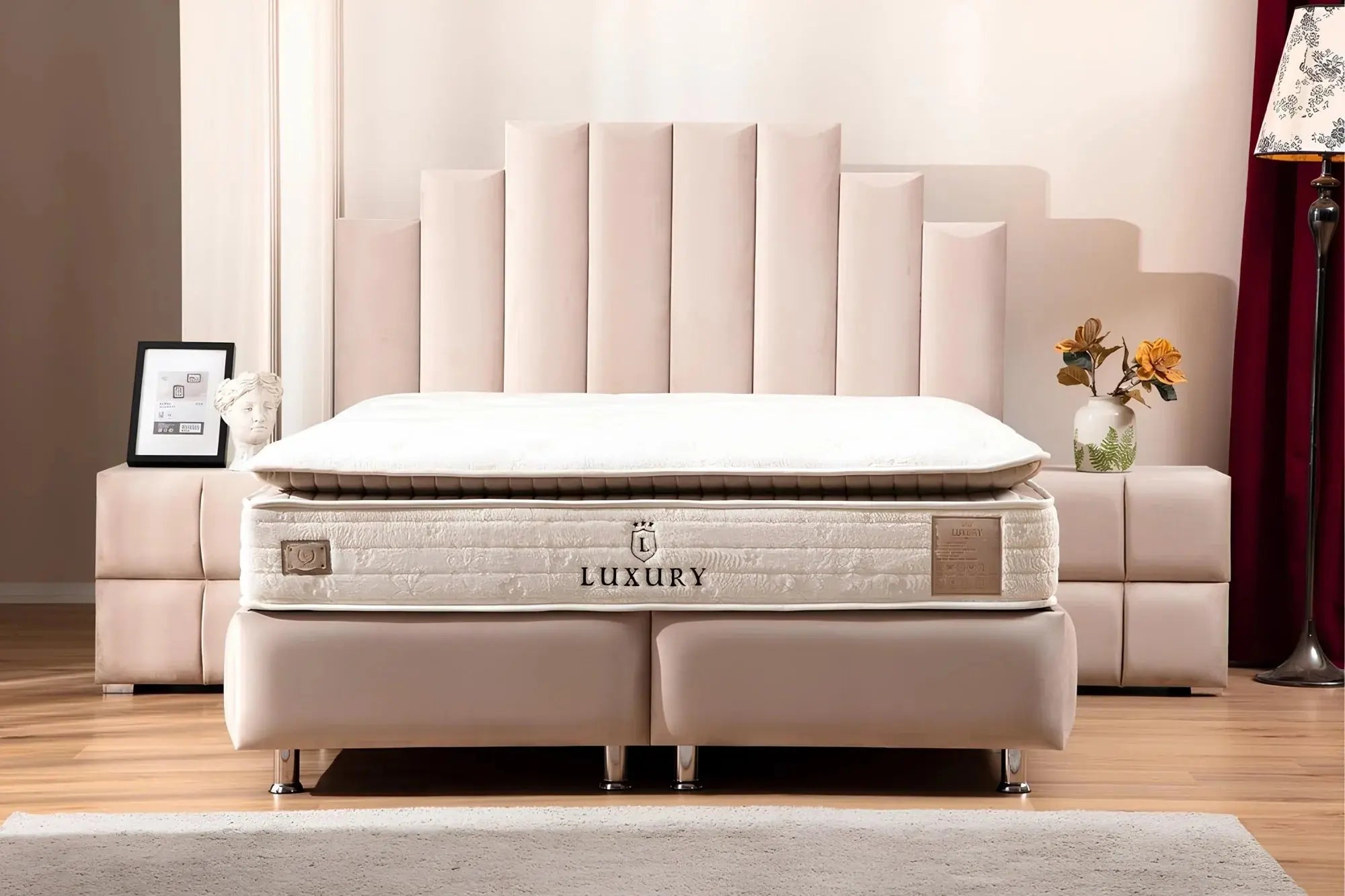 Lit Coffre NATURA en velour ACCESS MEUBLE